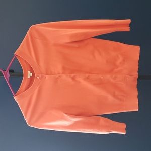 Coral 3/4 sleeve jcrew cardigan